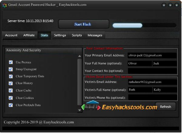 Hacka Gmail Password Tool gratis nedladdning